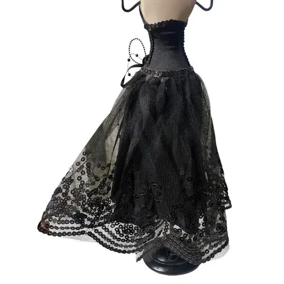Black Formal Gown Mannequin Elegant Dress Jewelry Necklace Stand Display - Picture 12 of 15